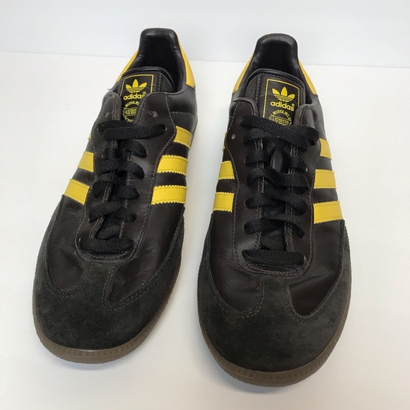 adidas samba yellow stripe